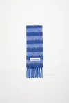 Acne Studios Stripe Alpaca Scarf - Narrow In Blue,aqua