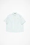 Acne Studios Stripe Button-up Shirt In Blue,green