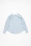 Acne Studios Stripe Button-up Shirt In Blue,white