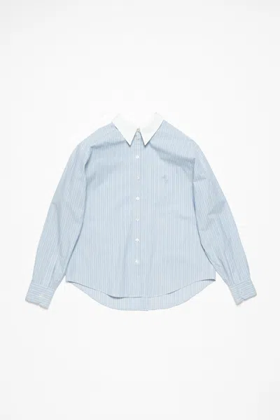 Acne Studios Stripe Button-up Shirt In Blue,white