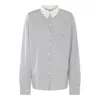 Acne Studios Stripe Detailed Buttoned Shirt In Clear Blue