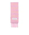 Acne Studios Striped Alpaca Scarf In Bright Pink,old Pink