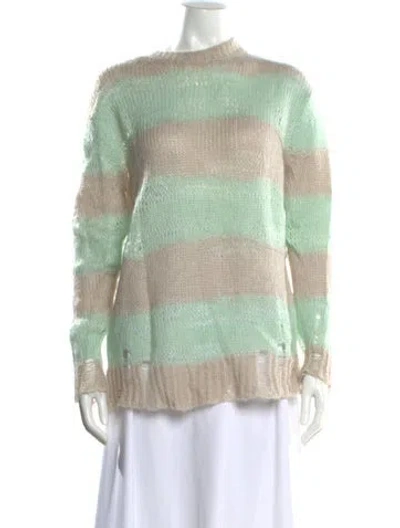 Pre-owned Acne Studios Striped Bateau Neckline Sweater In Gray