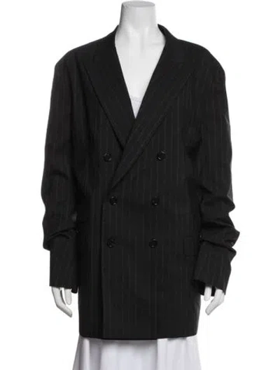 Pre-owned Acne Studios Striped Blazer In Black