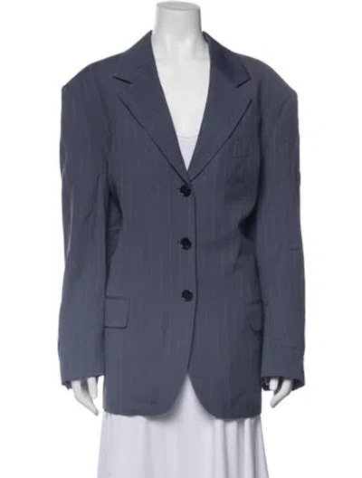 Pre-owned Acne Studios Striped Blazer In Blue