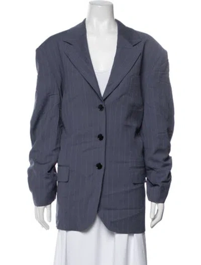 Pre-owned Acne Studios Striped Blazer In Blue