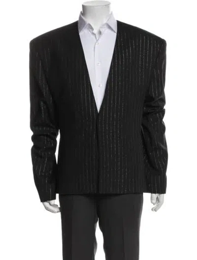 Pre-owned Acne Studios Striped Blazer W/ Tags In Black