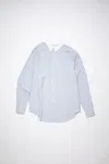 Acne Studios Striped Cotton Shirt In Blue,white