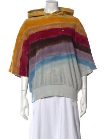 Pre-owned Acne Studios Striped Crew Neck Hoodie In Multicolor