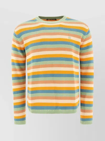 ACNE STUDIOS STRIPED CREW NECK KNIT SWEATER
