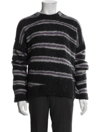 Pre-owned Acne Studios Striped Crew Neck Pullover In Black