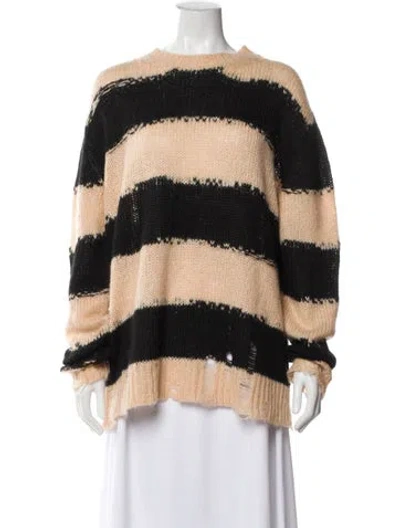 Pre-owned Acne Studios Striped Crew Neck Sweater