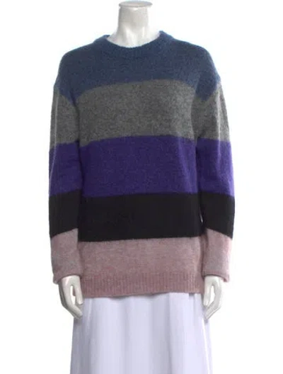 Pre-owned Acne Studios Striped Crew Neck Sweater In Blue