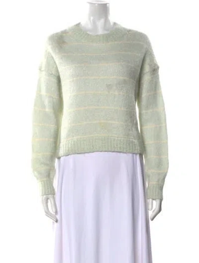 Pre-owned Acne Studios Striped Crew Neck Sweater In Green