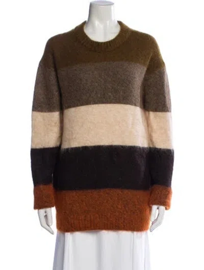 Pre-owned Acne Studios Striped Crew Neck Sweater In Multicolor