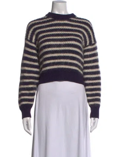 Pre-owned Acne Studios Striped Crew Neck Sweater In Multicolor