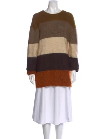Pre-owned Acne Studios Striped Crew Neck Sweater In Neutral