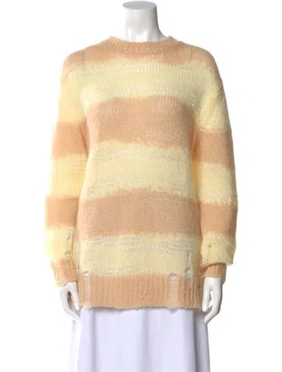 Pre-owned Acne Studios Striped Crew Neck Sweater In Neutral