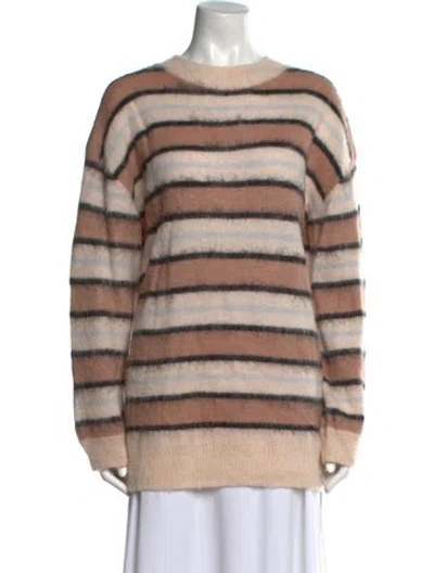 Pre-owned Acne Studios Striped Crew Neck Sweater In Neutral