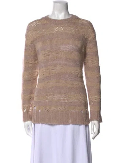 Pre-owned Acne Studios Striped Crew Neck Sweater In Neutral