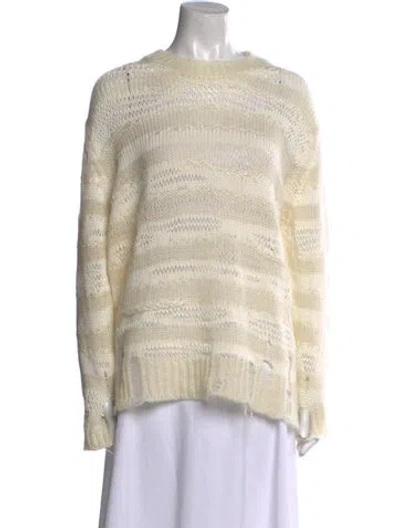 Pre-owned Acne Studios Striped Crew Neck Sweater In Neutral
