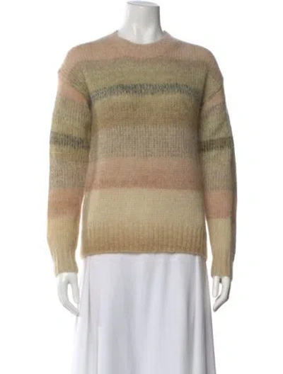 Pre-owned Acne Studios Striped Crew Neck Sweater In Neutral