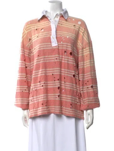 Pre-owned Acne Studios Striped Crew Neck Sweater In Neutral