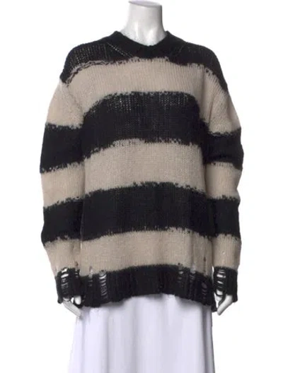 Pre-owned Acne Studios Striped Crew Neck Sweater In Neutral