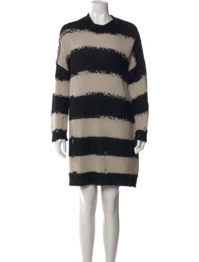 Pre-owned Acne Studios Striped Crew Neck Sweater In Neutral