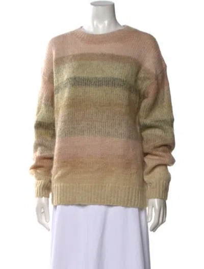Pre-owned Acne Studios Striped Crew Neck Sweater In Neutrals