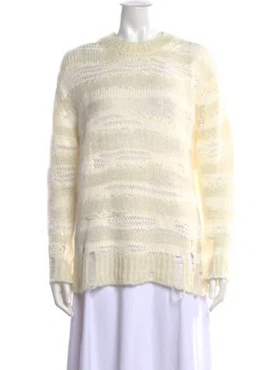 Pre-owned Acne Studios Striped Crew Neck Sweater In Neutrals