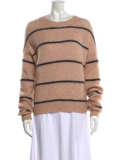 Pre-owned Acne Studios Striped Crew Neck Sweater In Neutrals