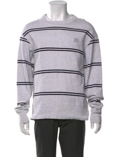 Pre-owned Acne Studios Striped Crew Neck Sweatshirt In Multicolor