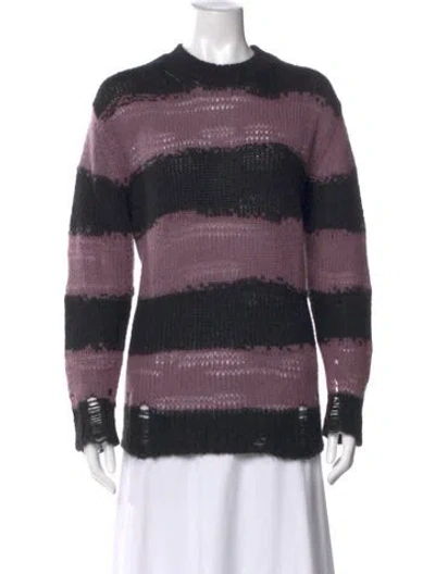 Pre-owned Acne Studios Striped Crew Neck Top In Multi
