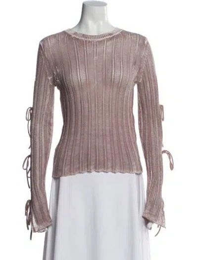 Pre-owned Acne Studios Striped Crew Neck Top W/ Tags In Purple