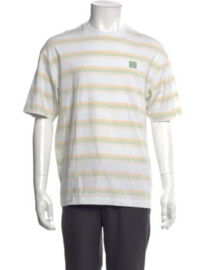 Pre-owned Acne Studios Striped Crew Neck T-shirt In Blue