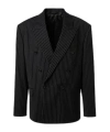 Acne Studios Striped Double-breasted Blazer In Multi
