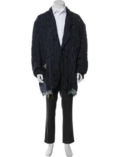 Pre-owned Acne Studios Striped Jacket In Blue