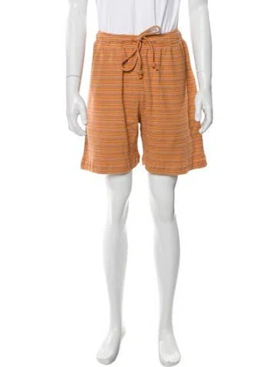 Pre-owned Acne Studios Striped Jogger Shorts In Orange