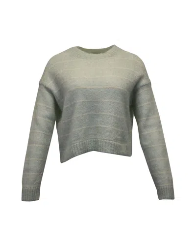 Pre-owned Acne Studios Striped Kassidy Sweater In Green Nylon