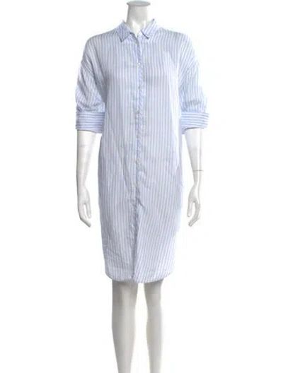 Pre-owned Acne Studios Striped Knee-length Dress In White