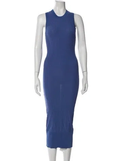 Pre-owned Acne Studios Striped Long Dress In Blue