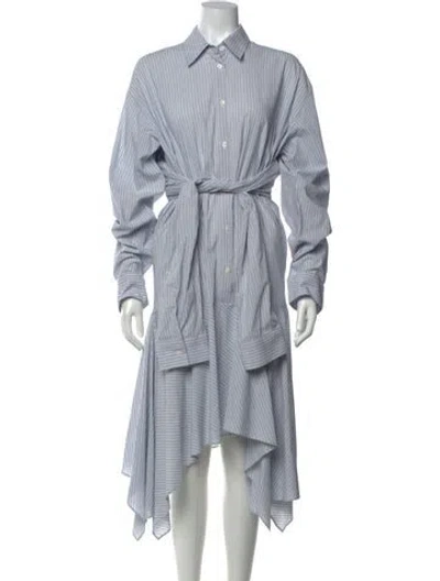 Pre-owned Acne Studios Striped Long Dress W/ Tags In Blue