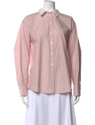 Pre-owned Acne Studios Striped Long Sleeve Button-up Top In Multi