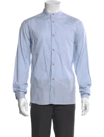 Pre-owned Acne Studios Striped Long Sleeve Dress Shirt In Blue