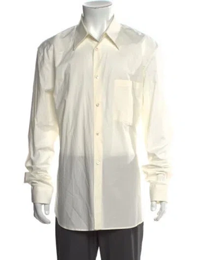 Pre-owned Acne Studios Striped Long Sleeve Dress Shirt In Neutral