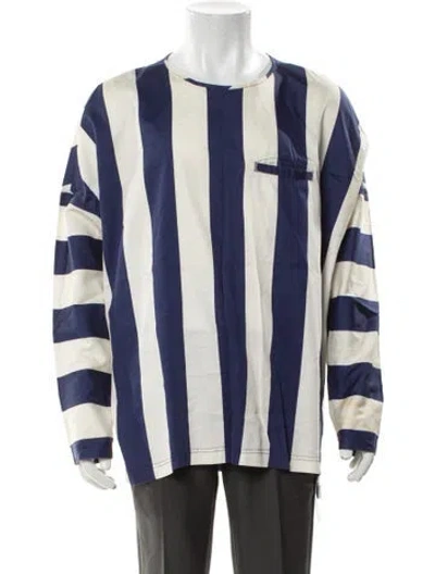 Pre-owned Acne Studios Striped Long Sleeve Shirt In Blue