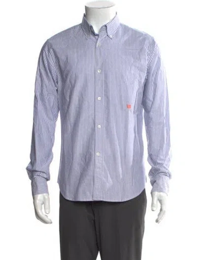 Pre-owned Acne Studios Striped Long Sleeve Shirt In Blue