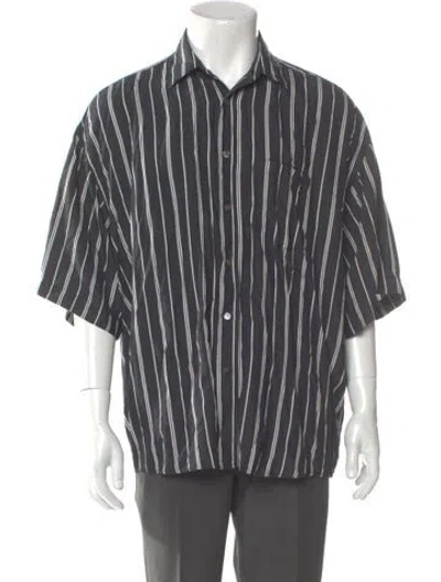 Pre-owned Acne Studios Striped Long Sleeve Shirt In Gray