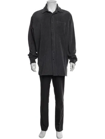 Pre-owned Acne Studios Striped Long Sleeve Shirt In Green